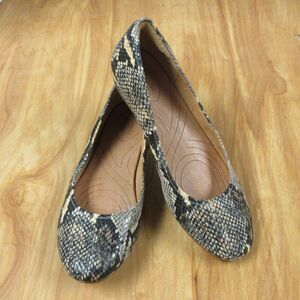CLARKS Indigo Multicolor Ballet Flats Womens Size 8 Faux Snakeskin Slip On Shoes